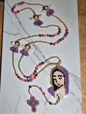 Huichol Beaded Necklace Rosary